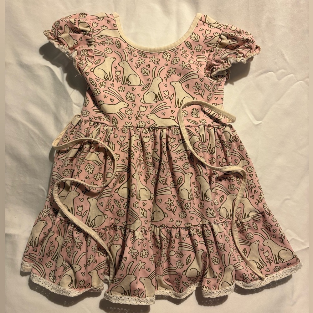 Girl August 3T Bunny Print Twirl Dress